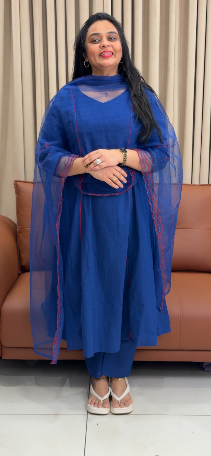 COTTON LINEN TOP, BOTTOM AND DUPATTA - NUWA - 1978