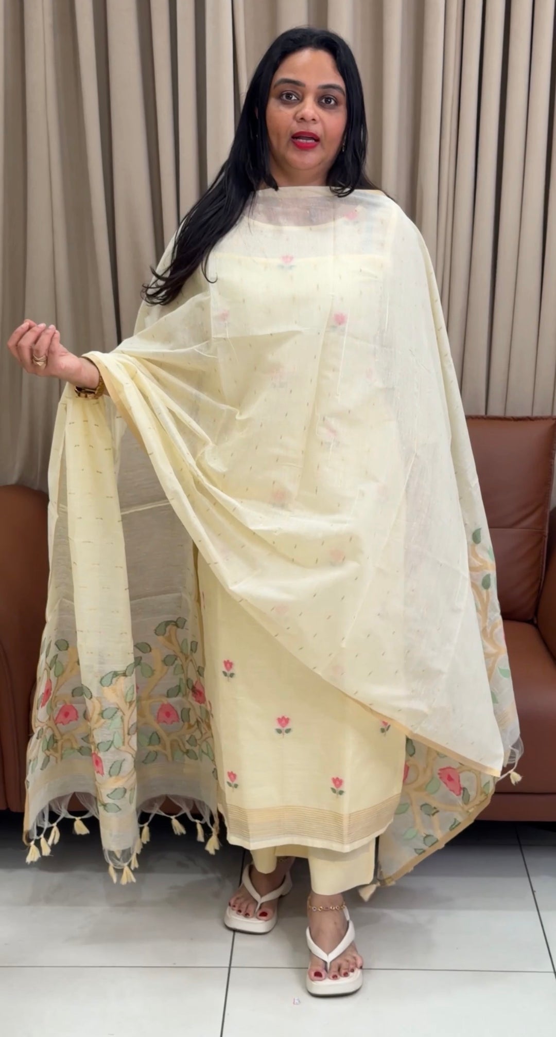 JAMDANI UNSTITCHED SALWAR SUITS - NUWA-1539