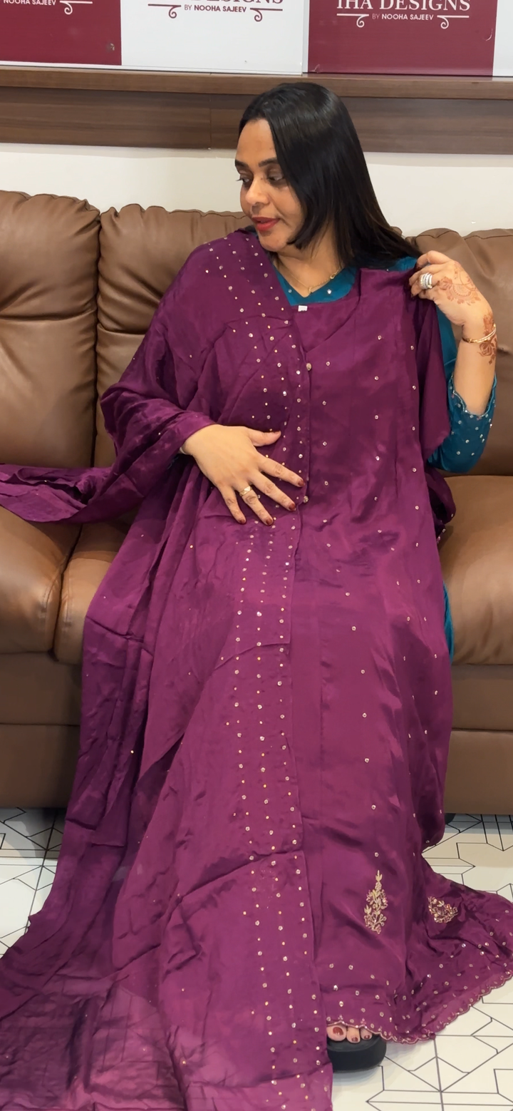 VISCOSE CHINON TOP , BOTTOM AND DUPATTA - NUWA - 661