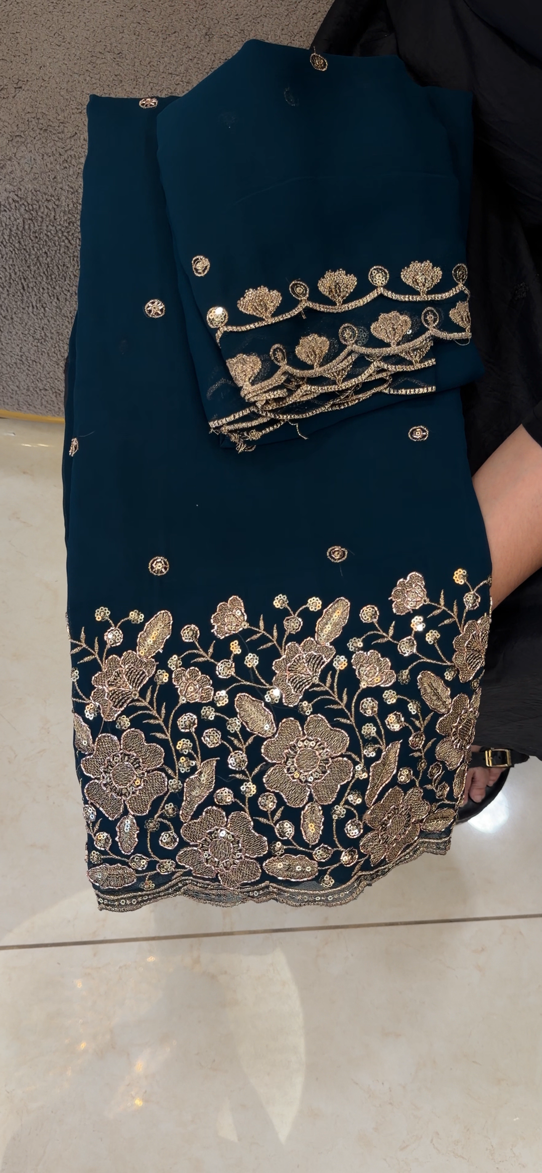 HAND WORKED UNSTITCHED SALWAR SUITS - NUWA - 2133