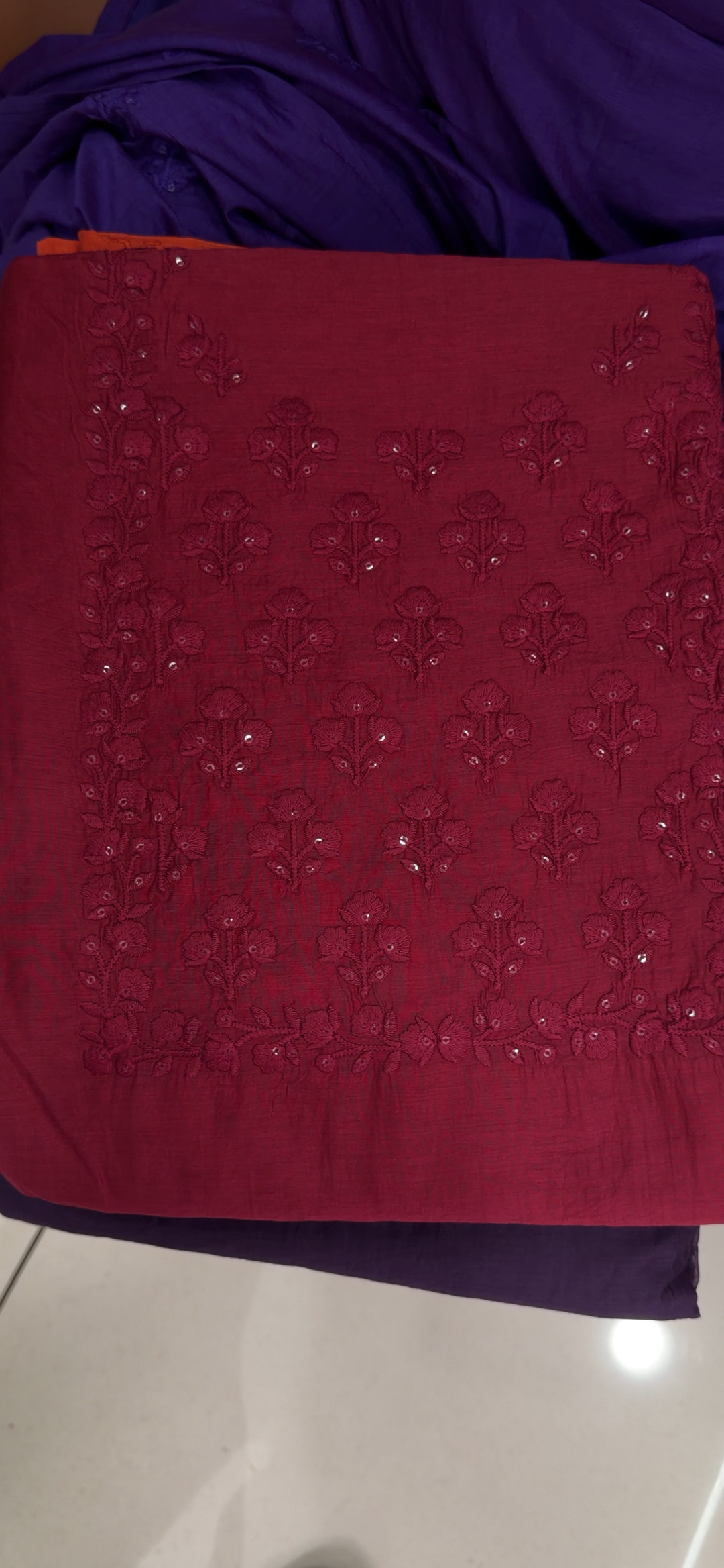 MALAI CHANDERI UNSTITCHED SALWAR SUITS - NUWA - 1554