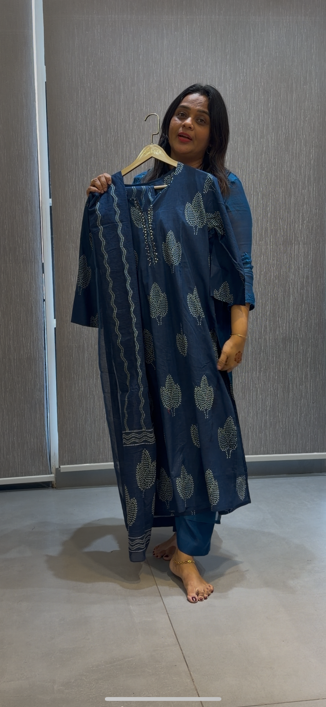 PRINTED COTTON TOP, BOTTOM AND DUPATTA - NUWA-291