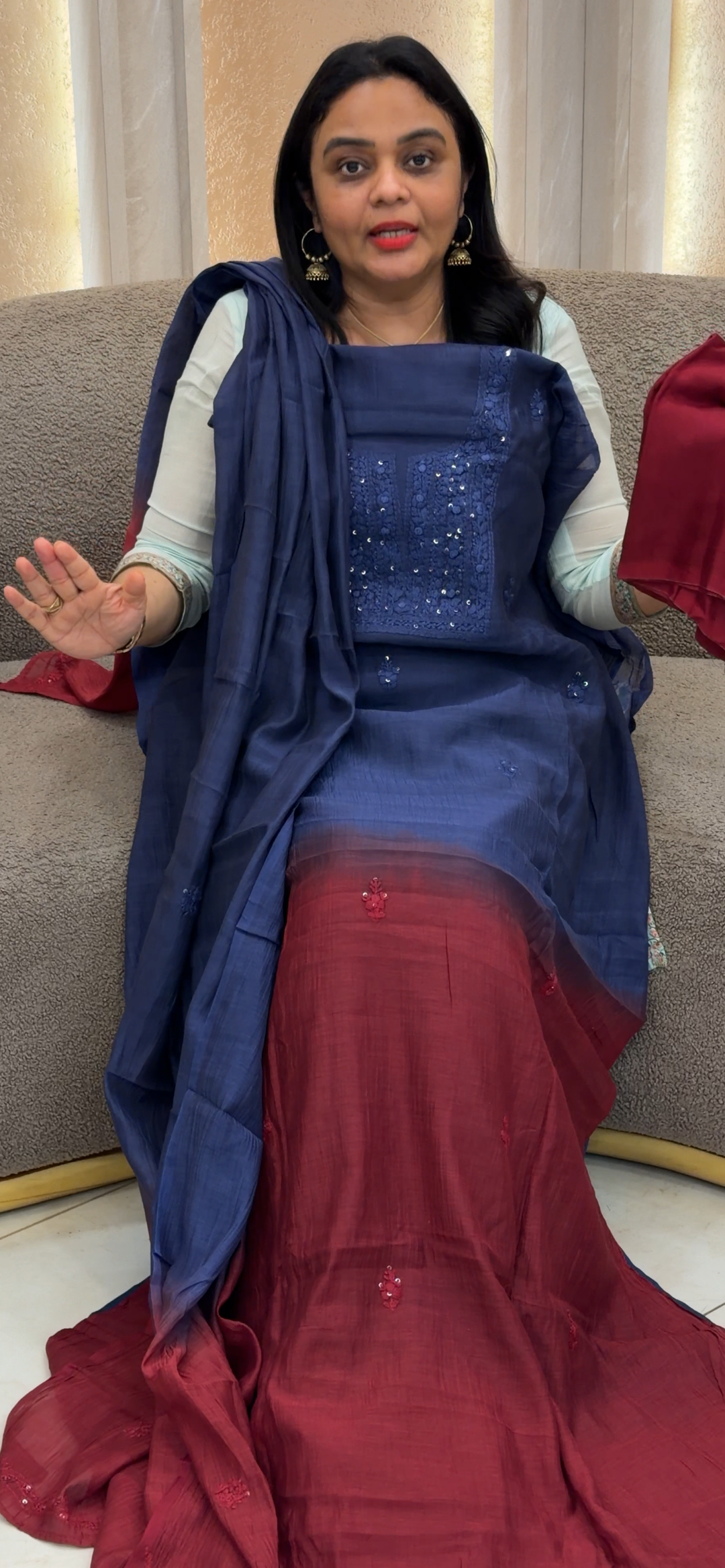 MUL CHANDERI  UNSTITCHED SALWAR SUITS - NUWA -1432