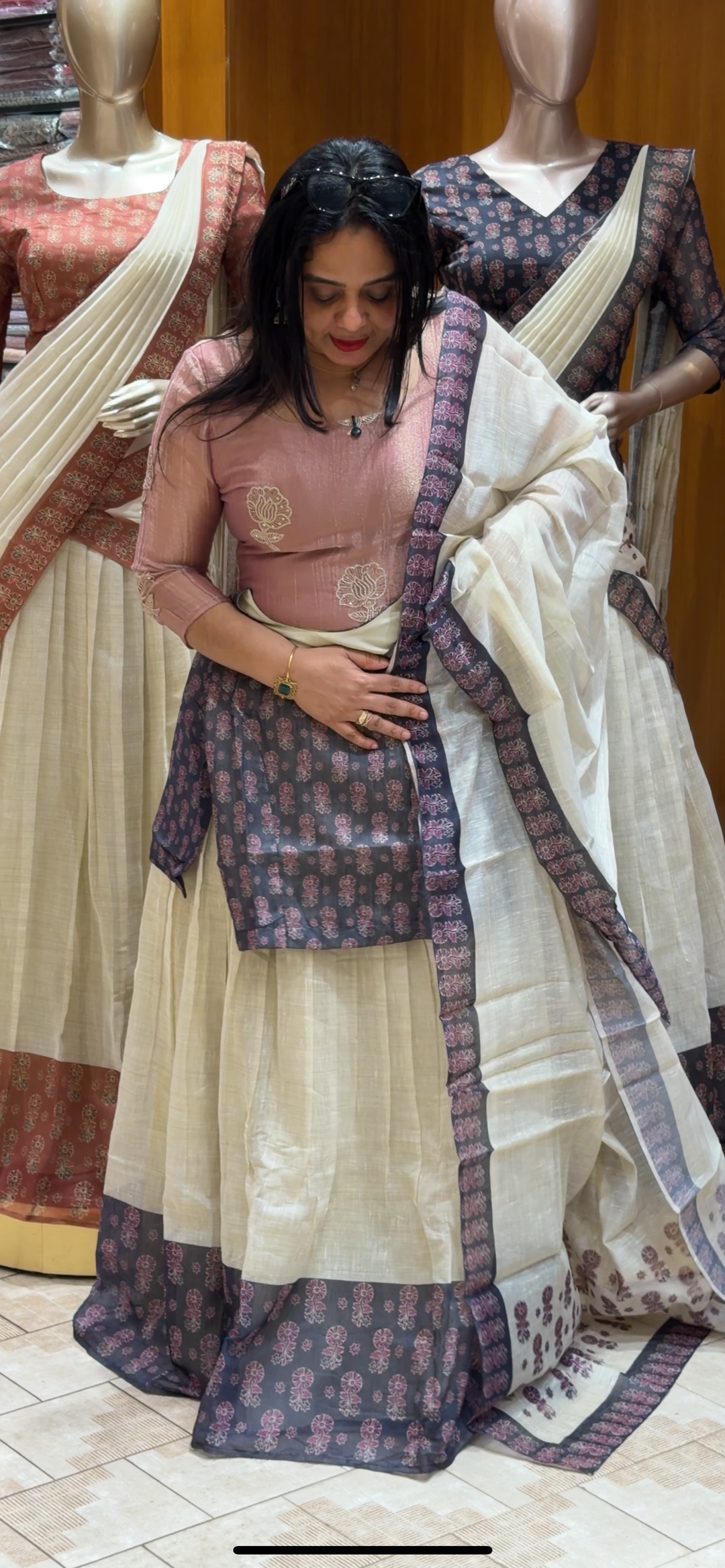 IN-HOUSE SEMI STITCHED DHAVANI SETS - NUWA - 1638