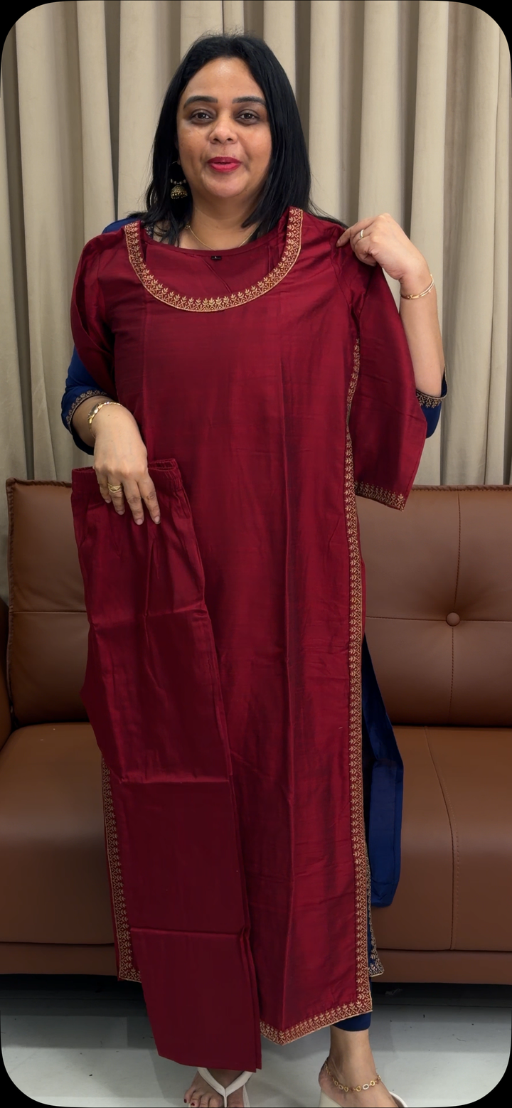 SLUB SILK CO-ORD SETS - NUWA - 1559