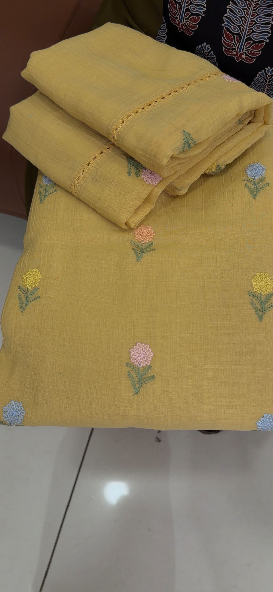 MUL CRUSHED UNSTITCHED SALWAR SUITS - NUWA - 1746