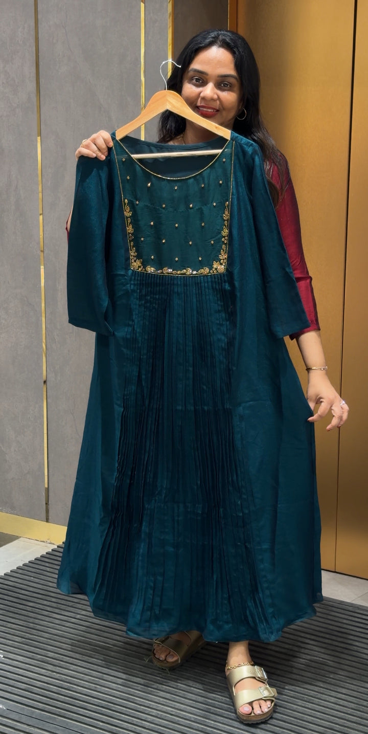 SEMI RAW SILK ALINE TOPS - NUWA-475