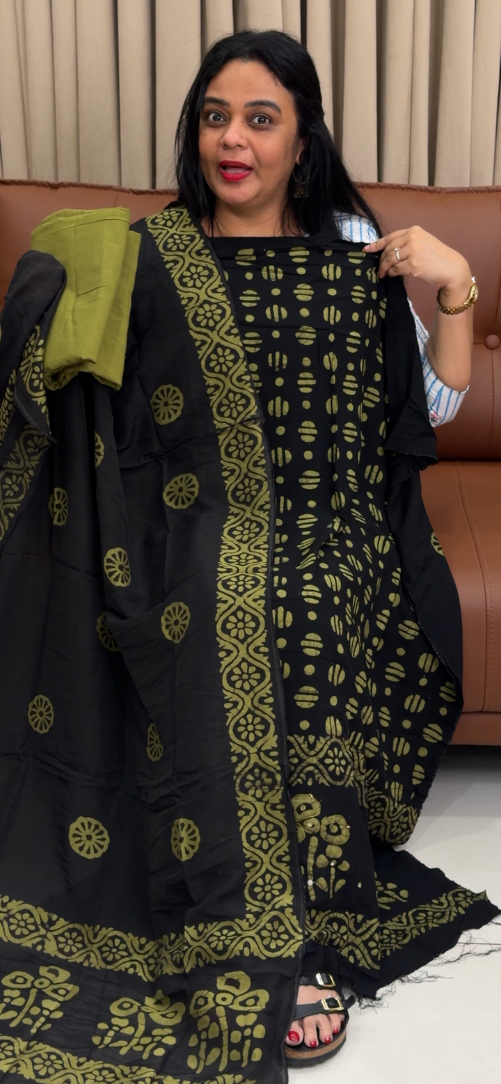 VISCOSE RAYON UNSTITCHED SALWRA SUITS - NUWA - 1831