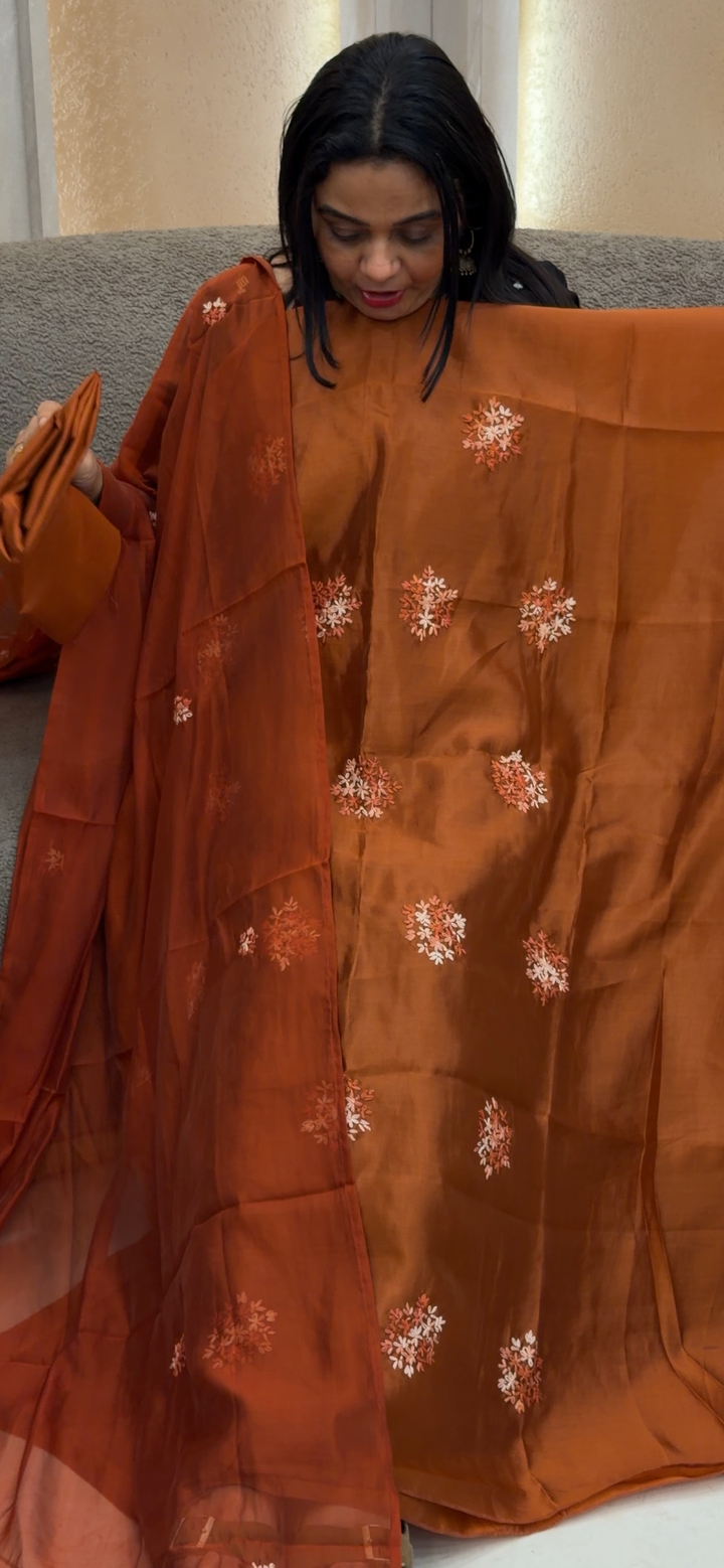 MUL CHANDERI UNSTITCHED SALWAR SUITS - NUWA - 1485