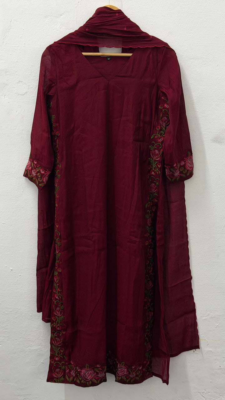 SILK LINEN TOP,BOTTOM AND DUPATTA - NUWA - 2509