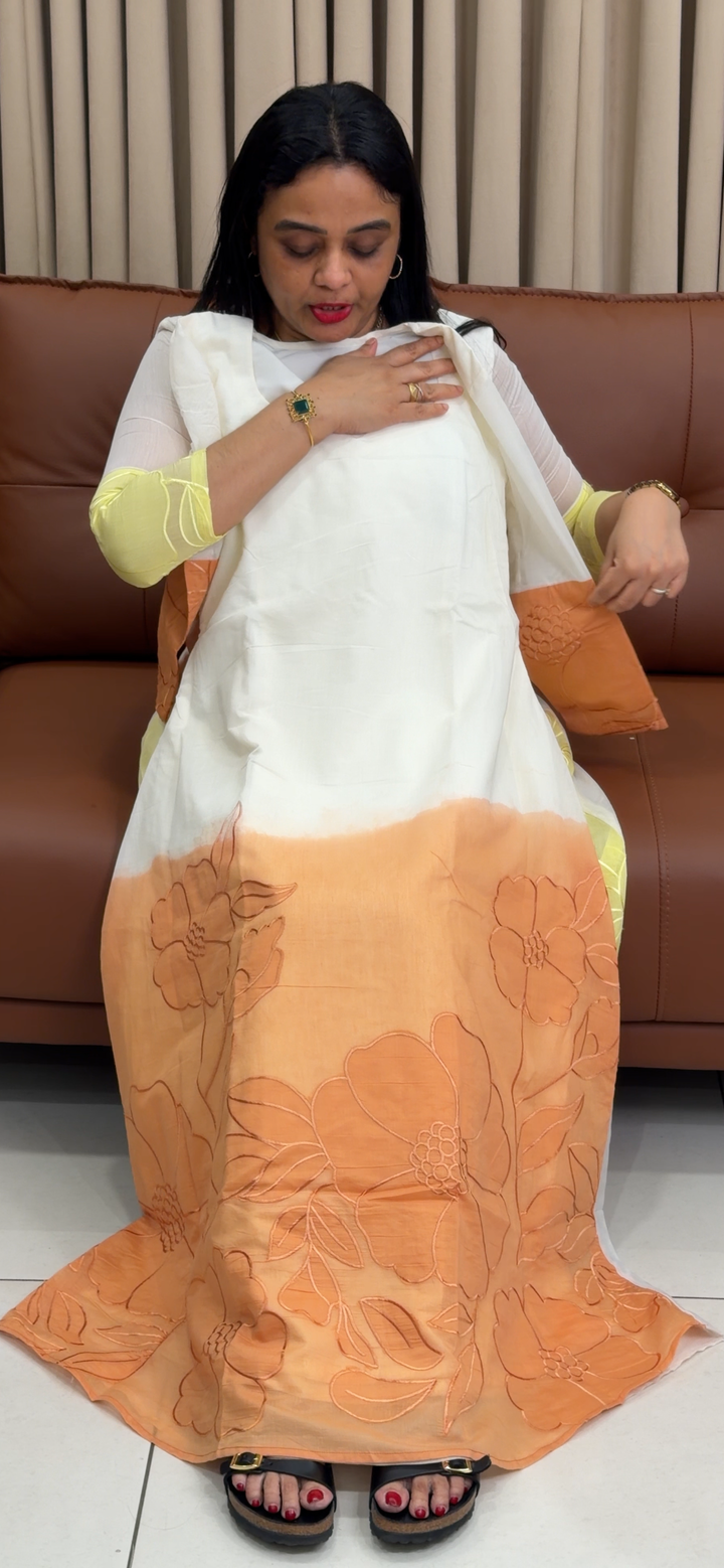 IN-HOUSE MALAI CHANDERI LONG ALINE TOPS - NUWA - 1768