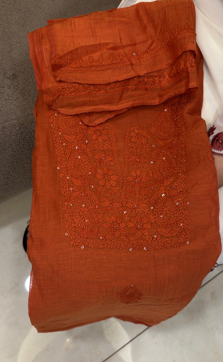 LUCKNOWI CHIKANKARI UNSTITCHED SALWAR SUITS -NUWA-1751