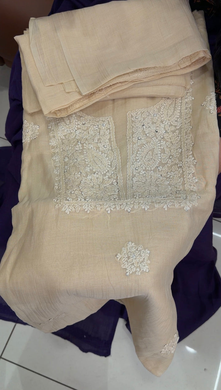 MALAI CHANDERI UNSTITCHED SALWAR SUITS - NUWA-1834