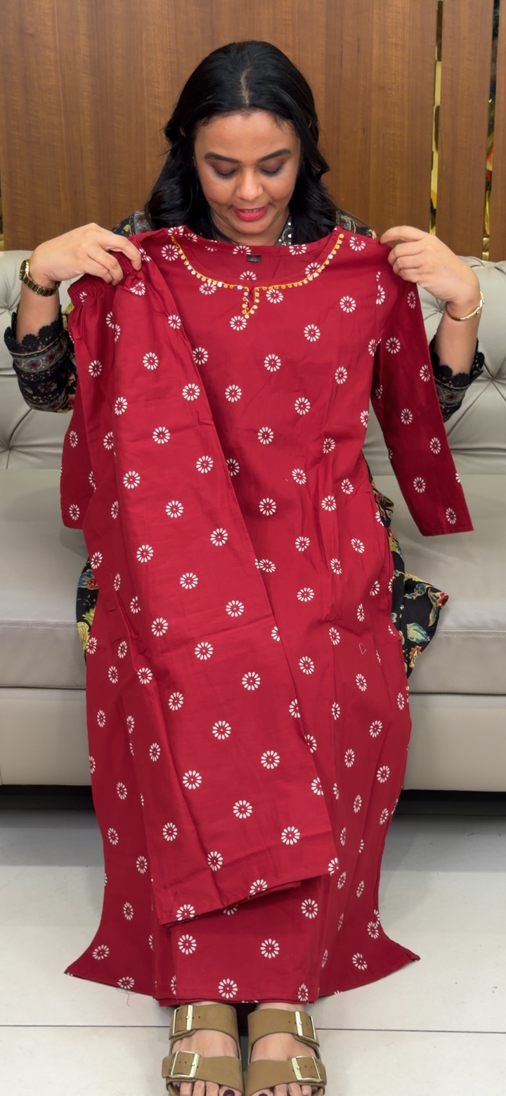 PRINTED COTTON CO-ORDS SETS - NUWA - 1080