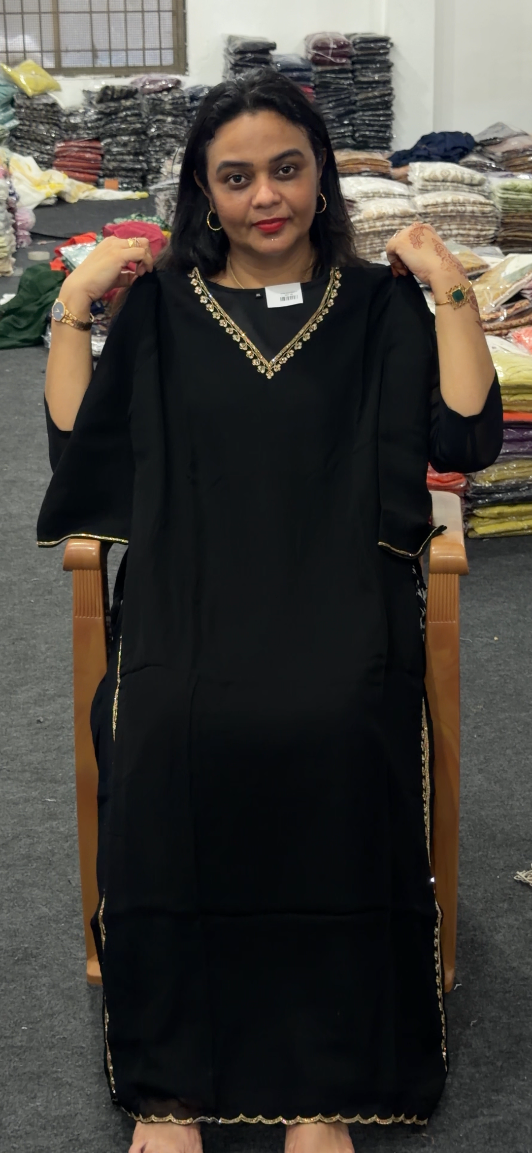 VISCOSE GEORGETTE HAND WORKED TOPS - NUWA - 1250