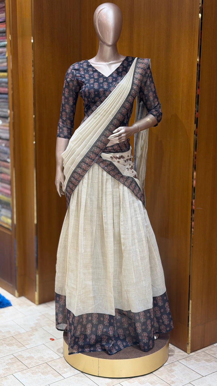 IN-HOUSE SEMI STITCHED DHAVANI SETS - NUWA - 1638