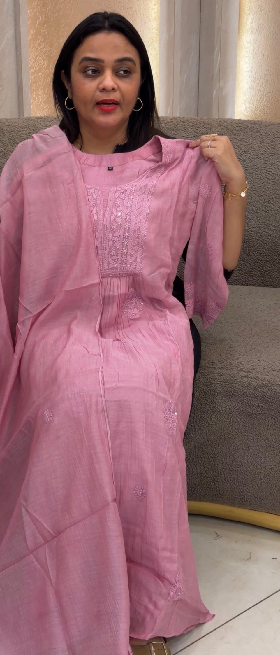 MALAI CHANDERI TOP,BOTTOM AND DUPATTA - NUWA-1097