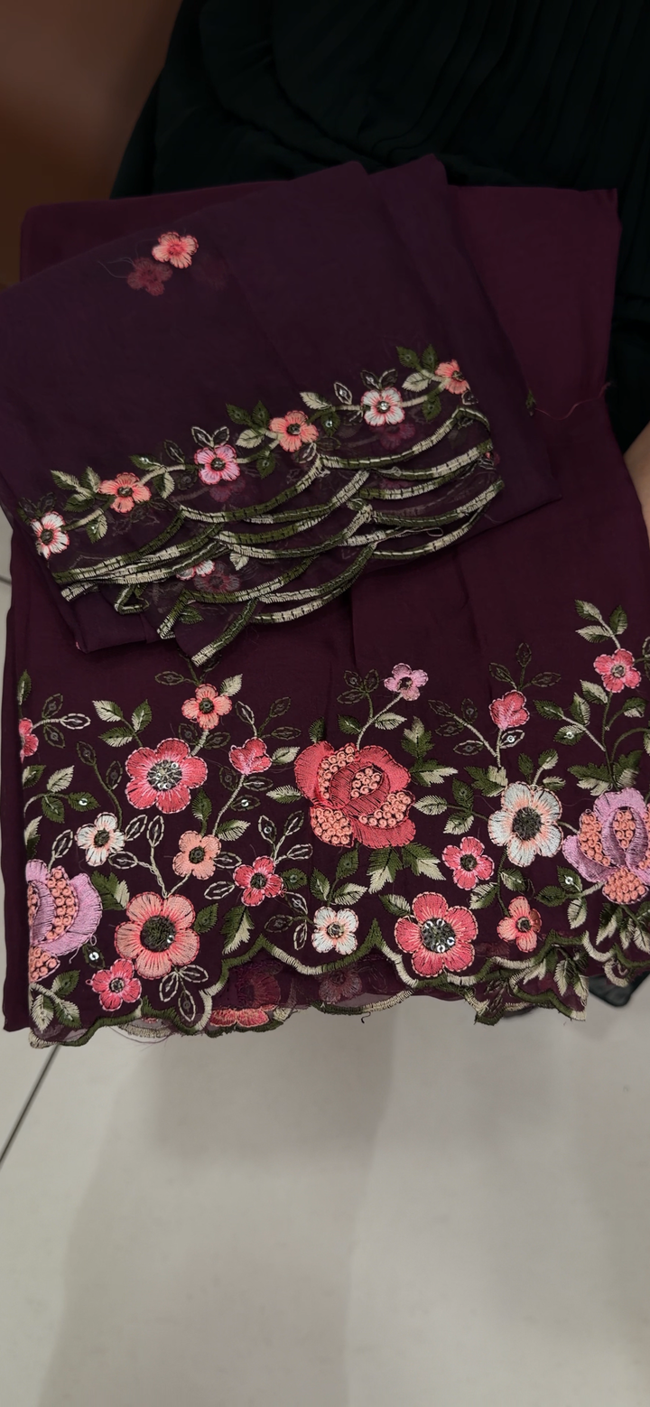 SOFT ORGANZA UNSTITCHED SALWAR SUITS - NUWA - 1892