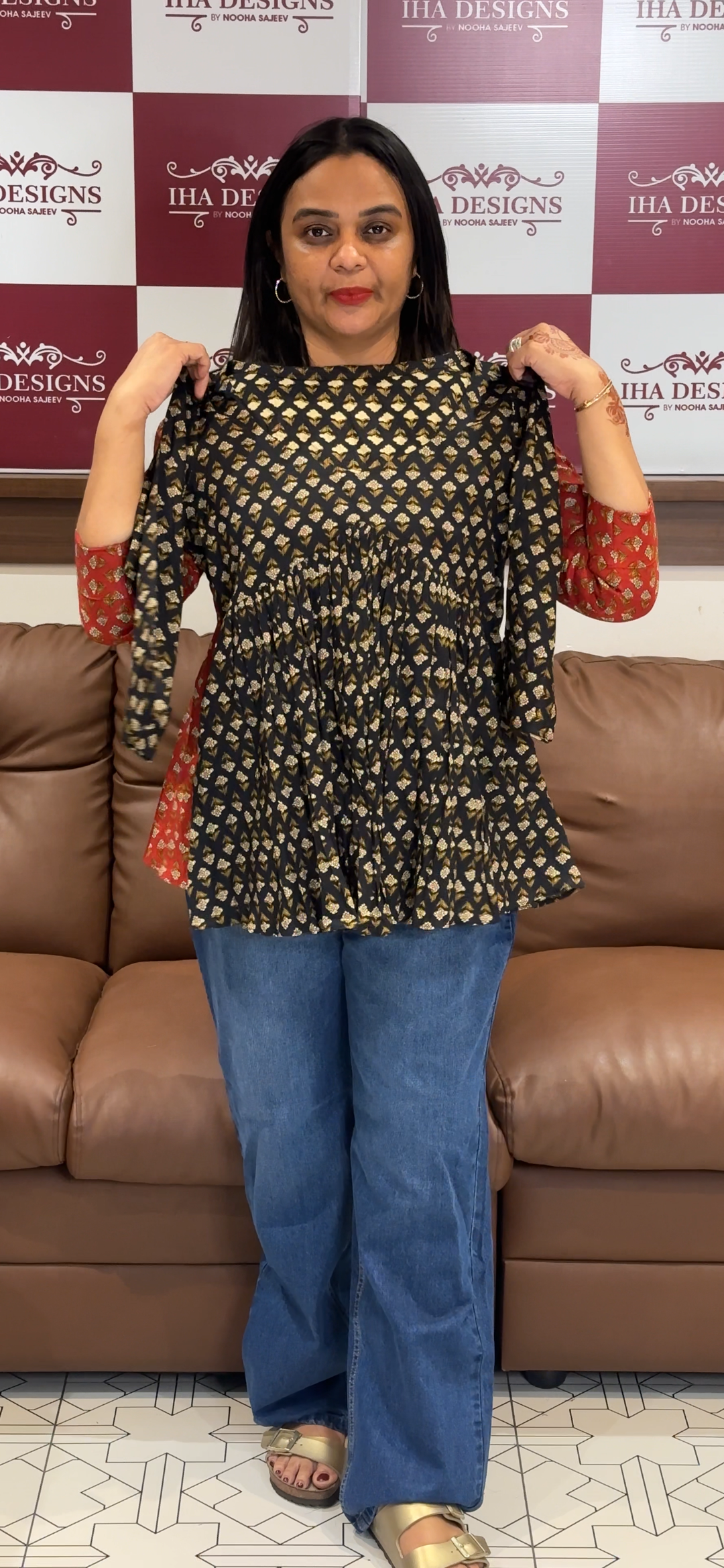 PRINTED SHORT TOPS - NUWA - 1018