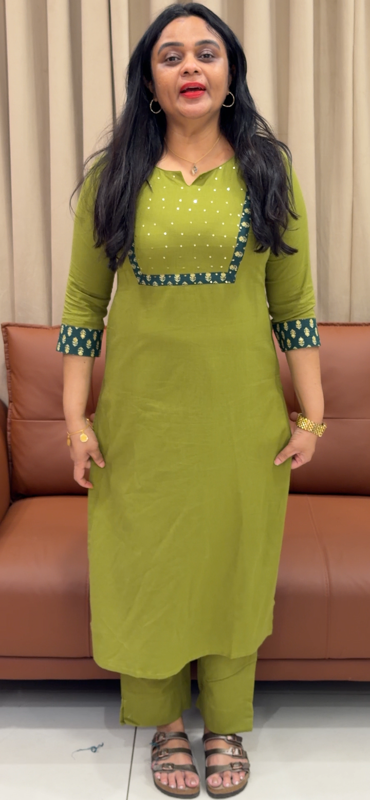 LONG COTTON SLITTED CO-ORD SETS - NUWA - 2418