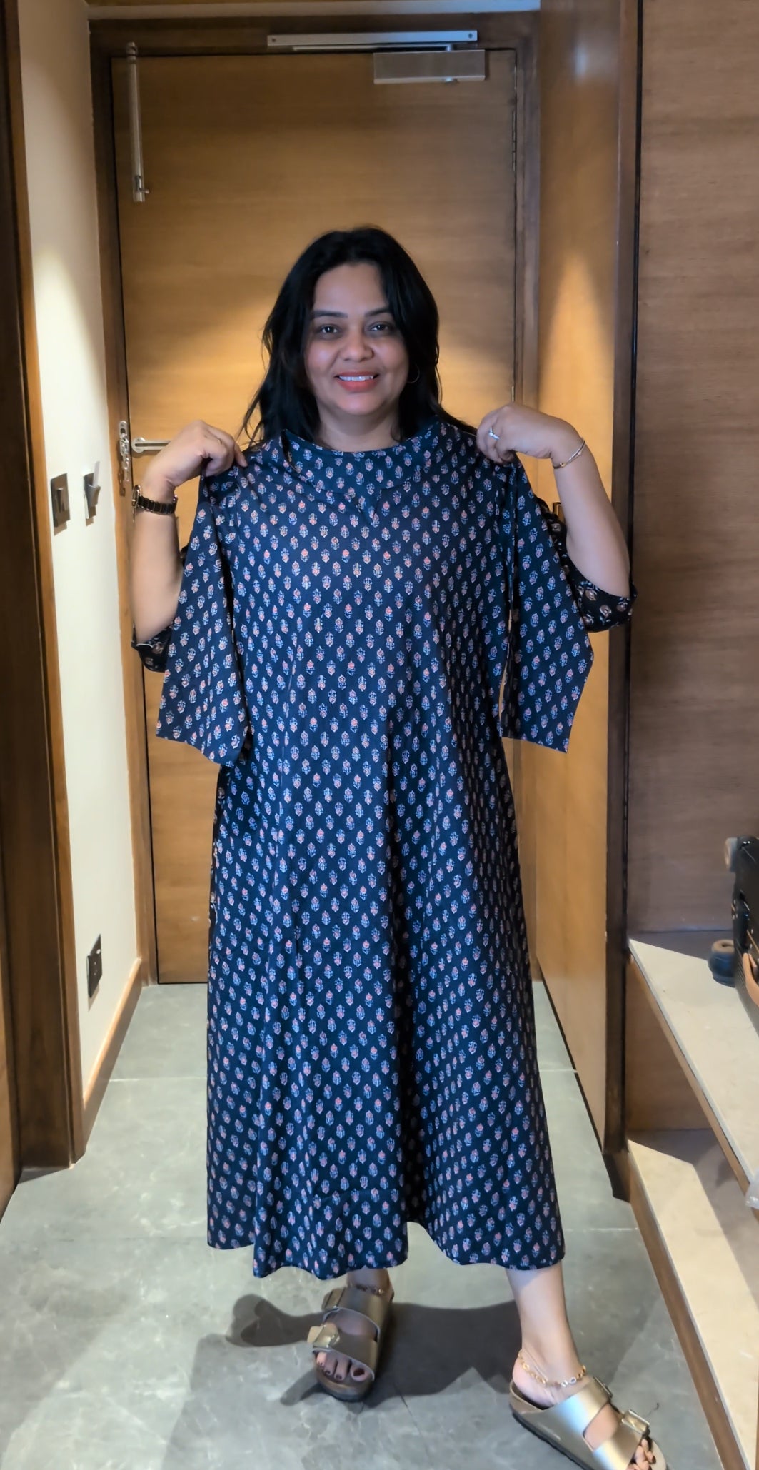 COTTON PRINTED ALINE TOPS - NUWA-387