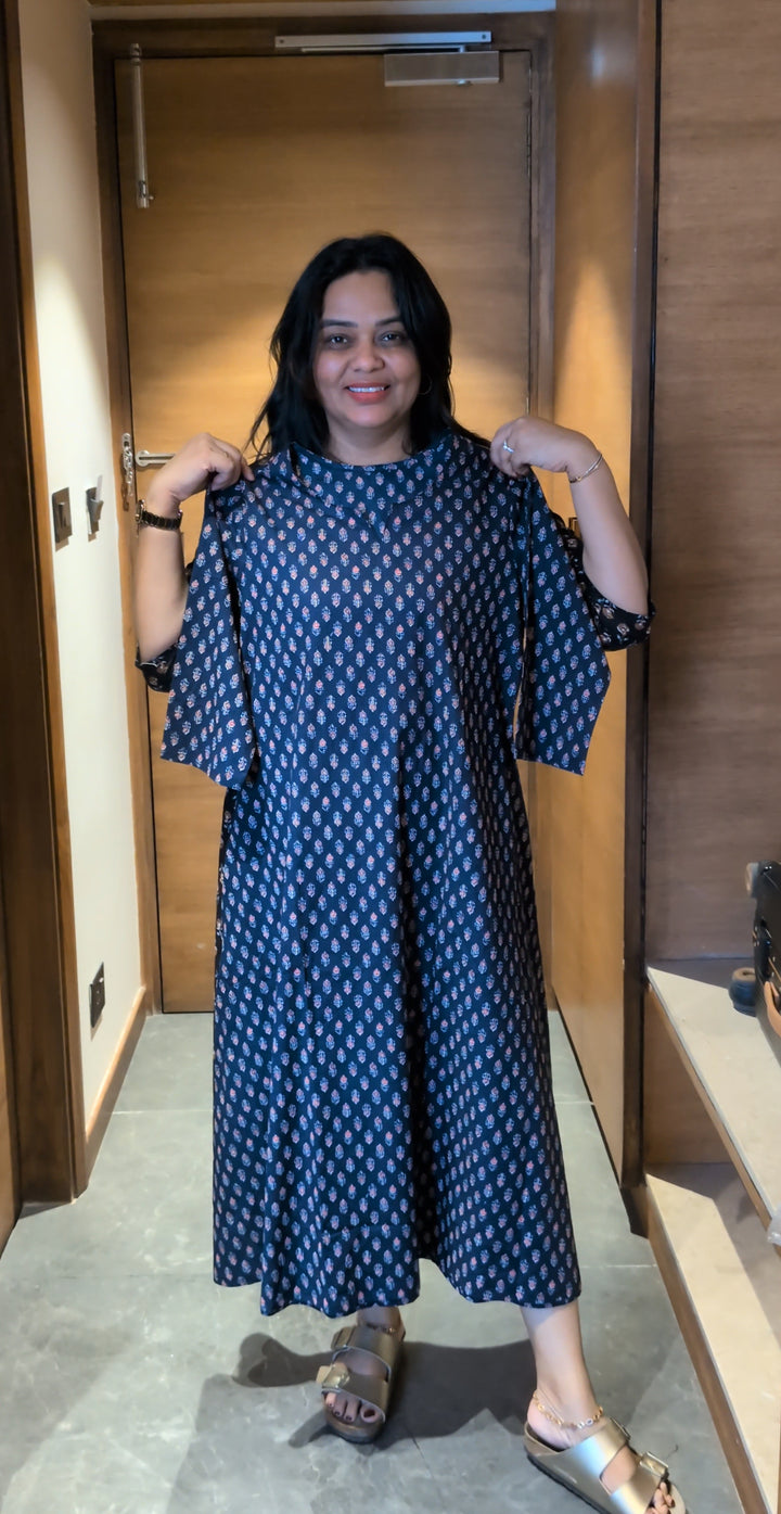 COTTON PRINTED ALINE TOPS - NUWA-387