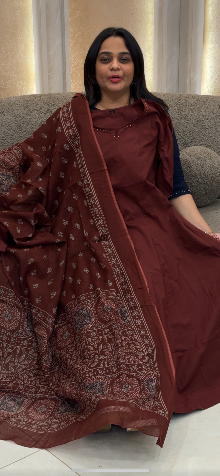 ANARKALI TOP BOTTOM AND DUPATTA - NUWA-288