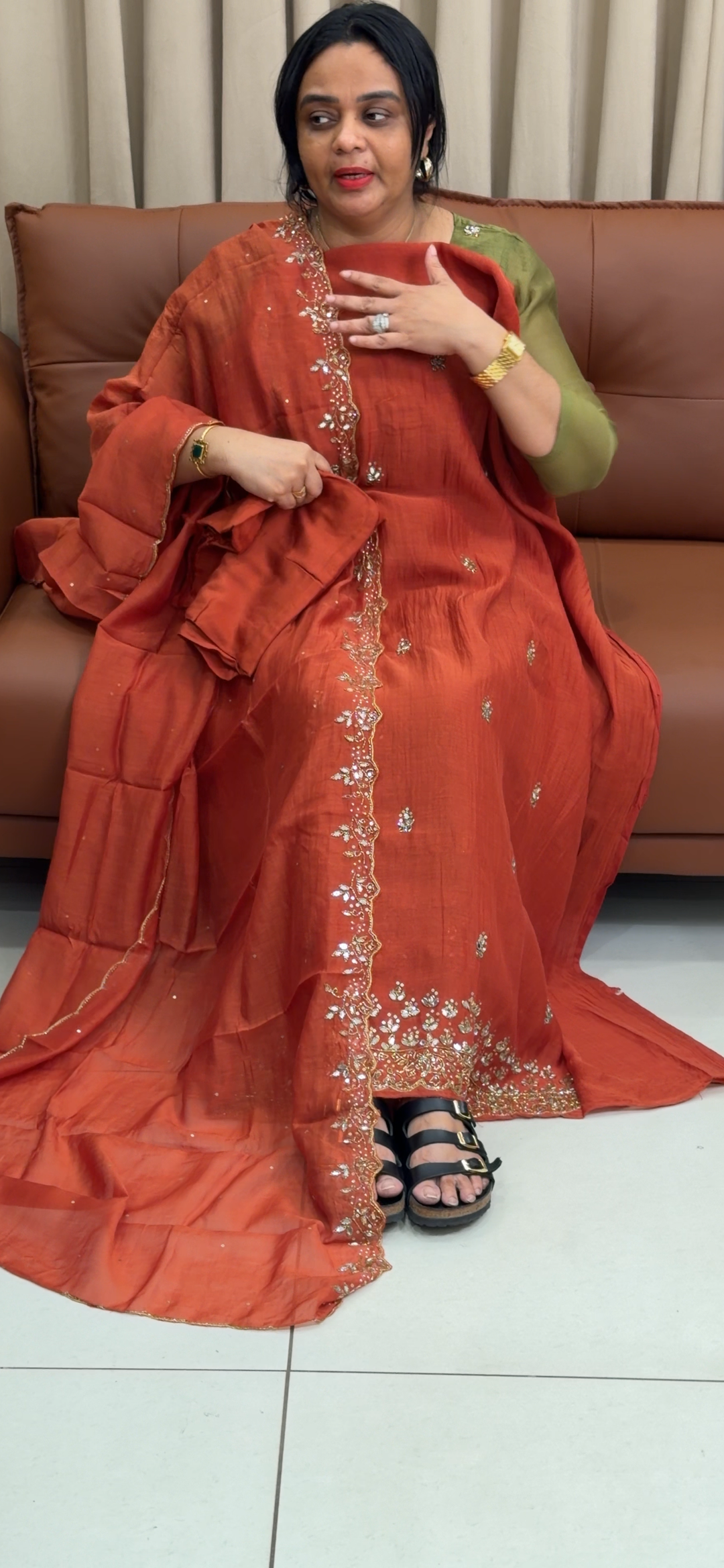 HANDWORKED UNSTITCHED SALWAR SUITS - NUWA - 2188