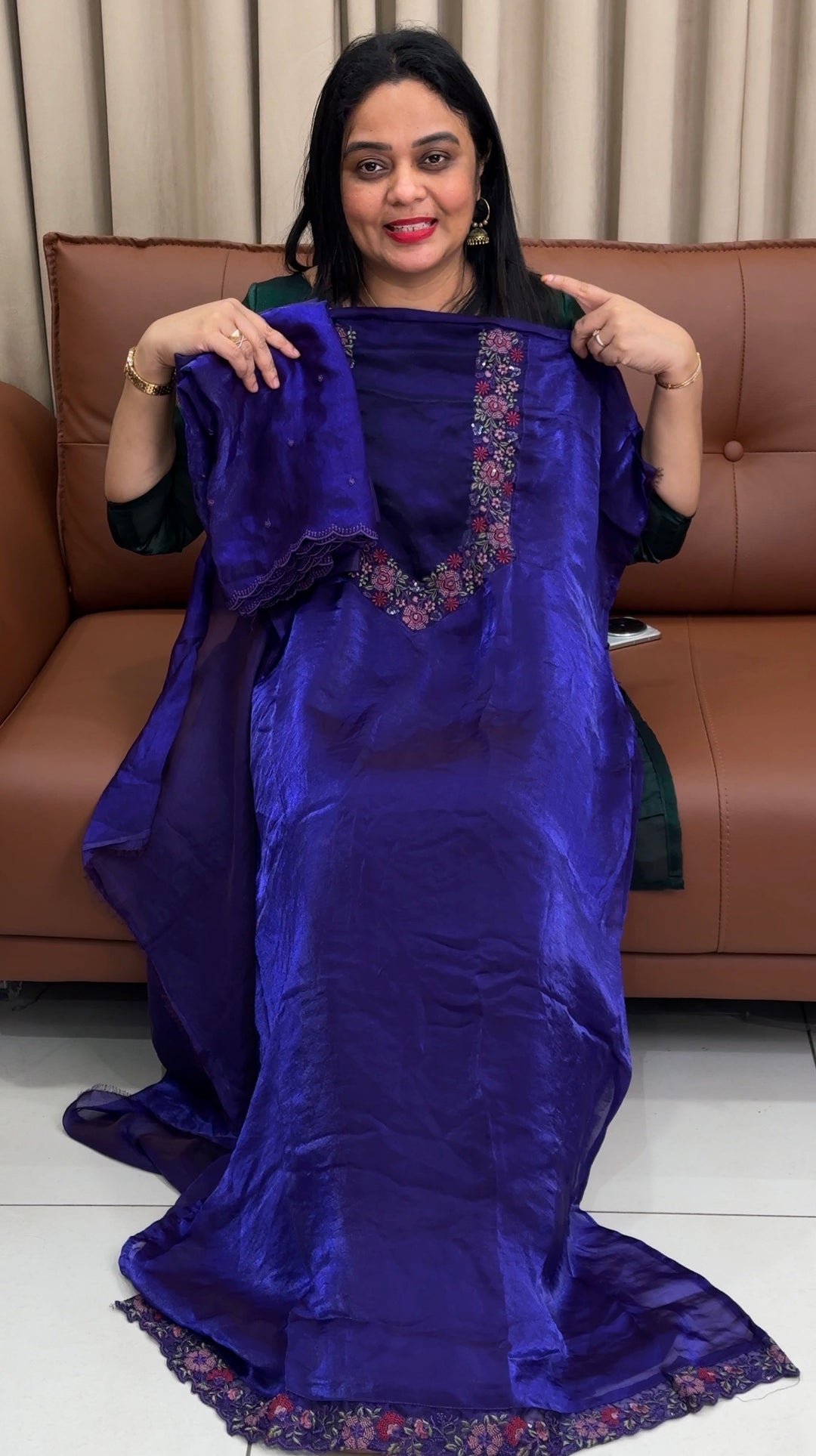 IN-HOUSE VELVET ORGANZATOP,BOTTOM AND DUPATTA - NUWA-1616