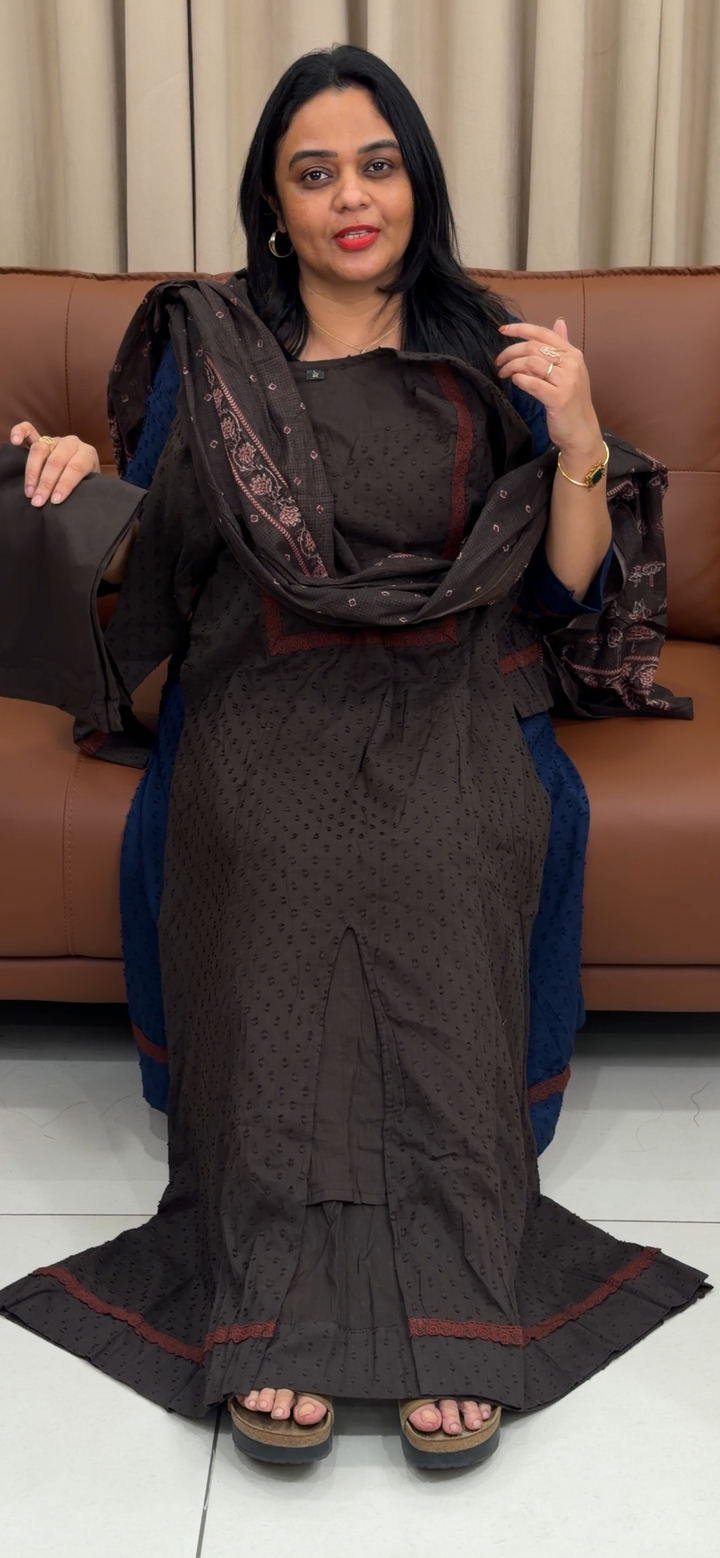 COTTON TOP, BOTTOM AND DUPATTA  - NUWA - 1385