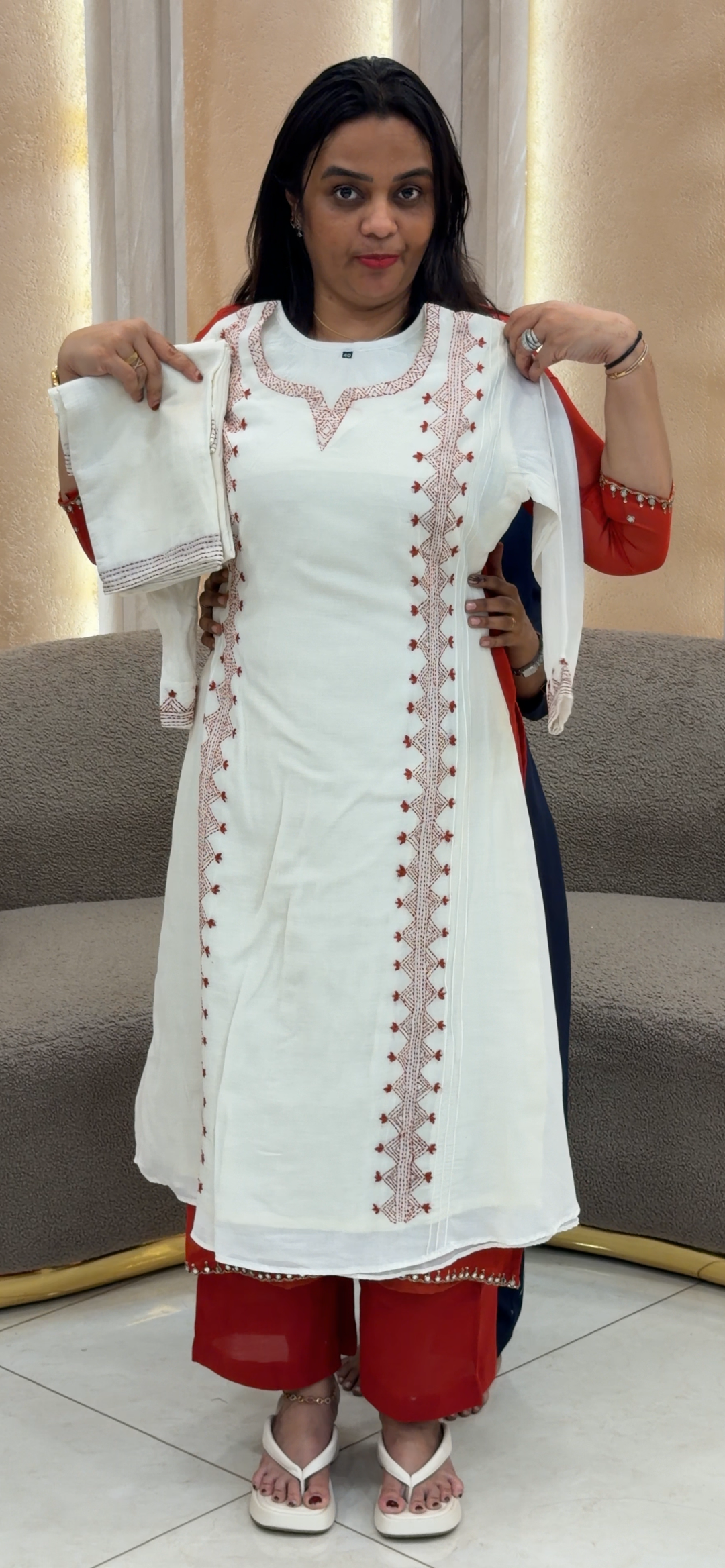 MUL CHANDERI   TOP, BOTTOMA AND DUPATA -NUWA-886