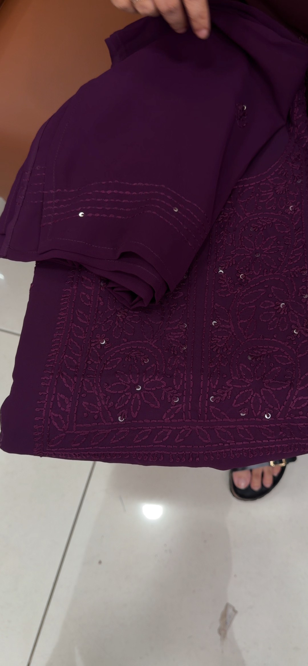 CHIKANKARI UNSTITCHED SALWAR SUITS - NUWA - 1958