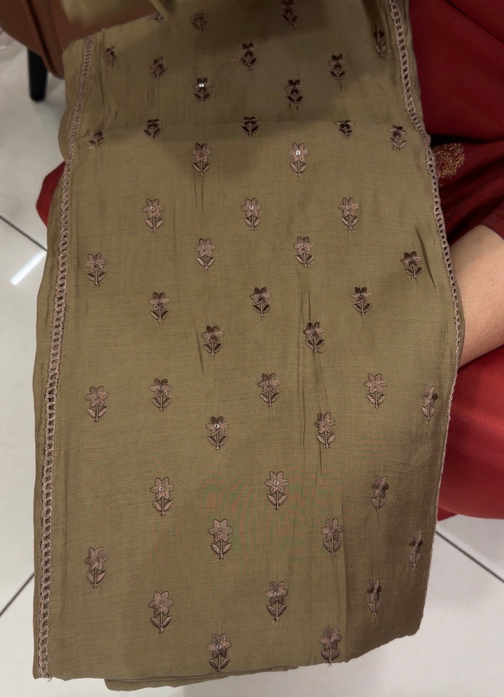 MALAI CHANDERI UNSTITCHED SALWAR SUITS - NUWA-1841