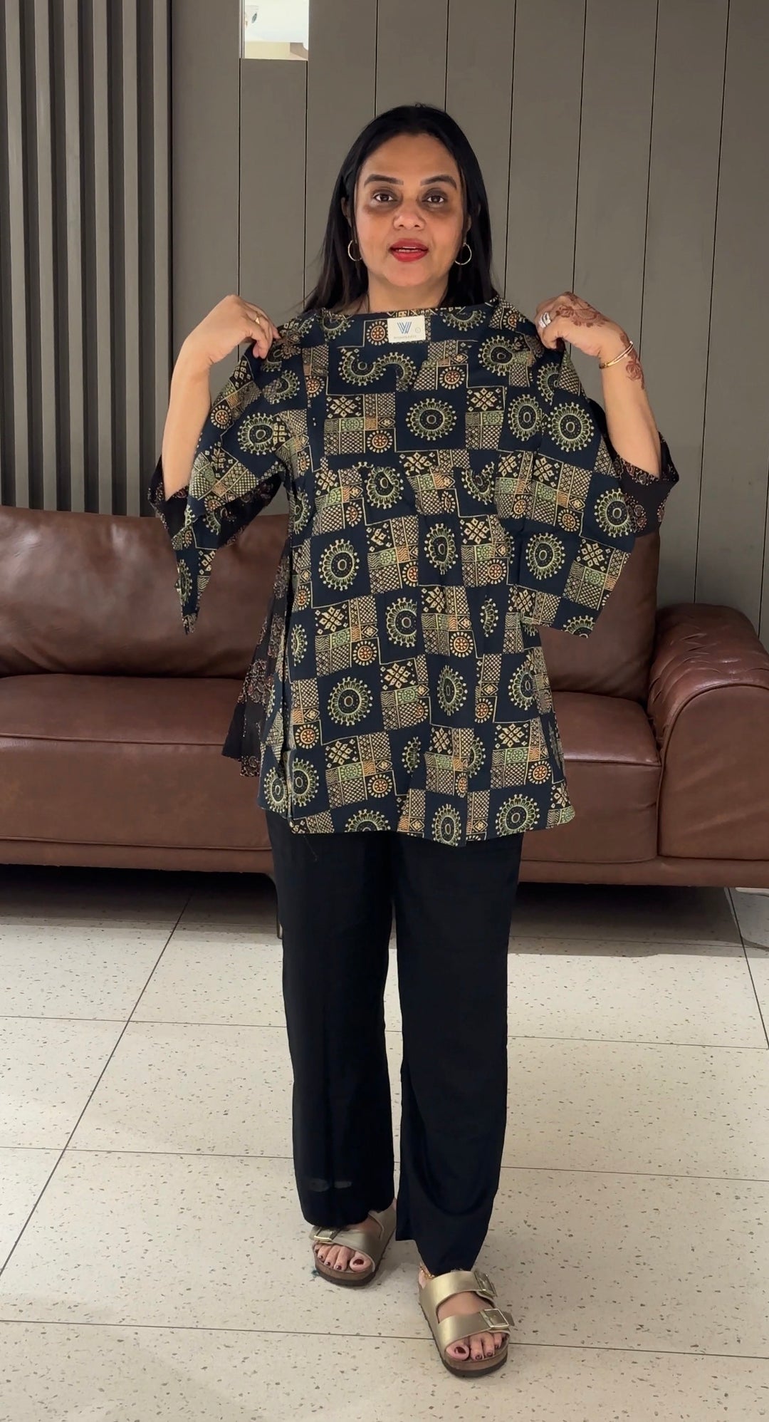 COTTON PRINTED SHORT TOPS - NUWA-649