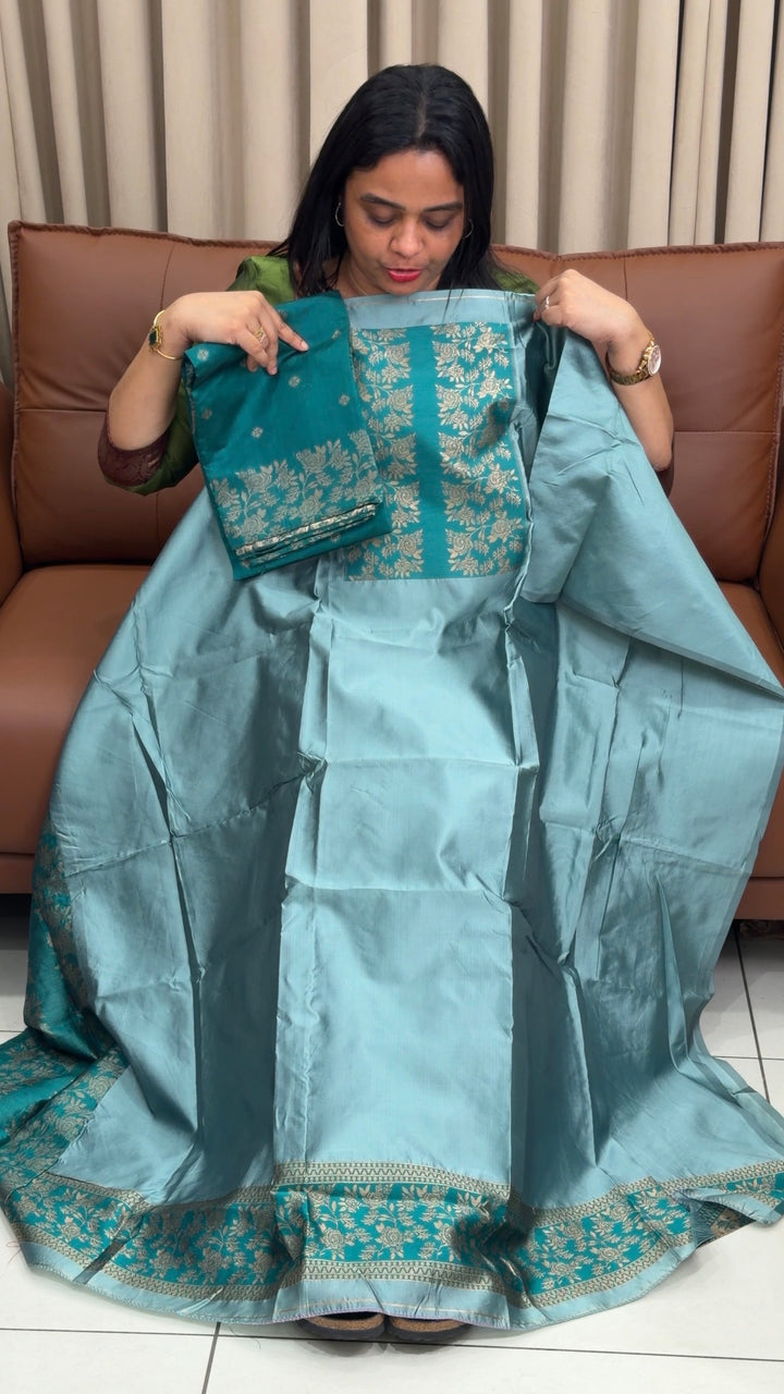 SEMI SILK UNSTITCHED SALWAR SUITS - NUWA-1720