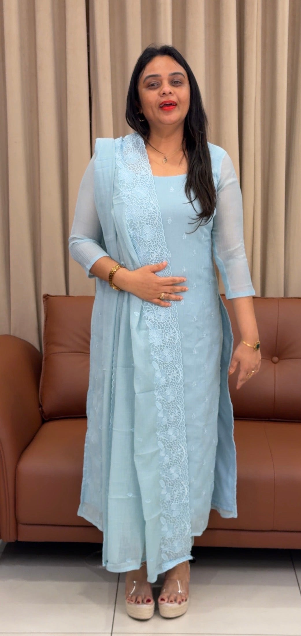 MUL CRUSHED UNSTITCHED SALWAR SUITS - NUWA-1384