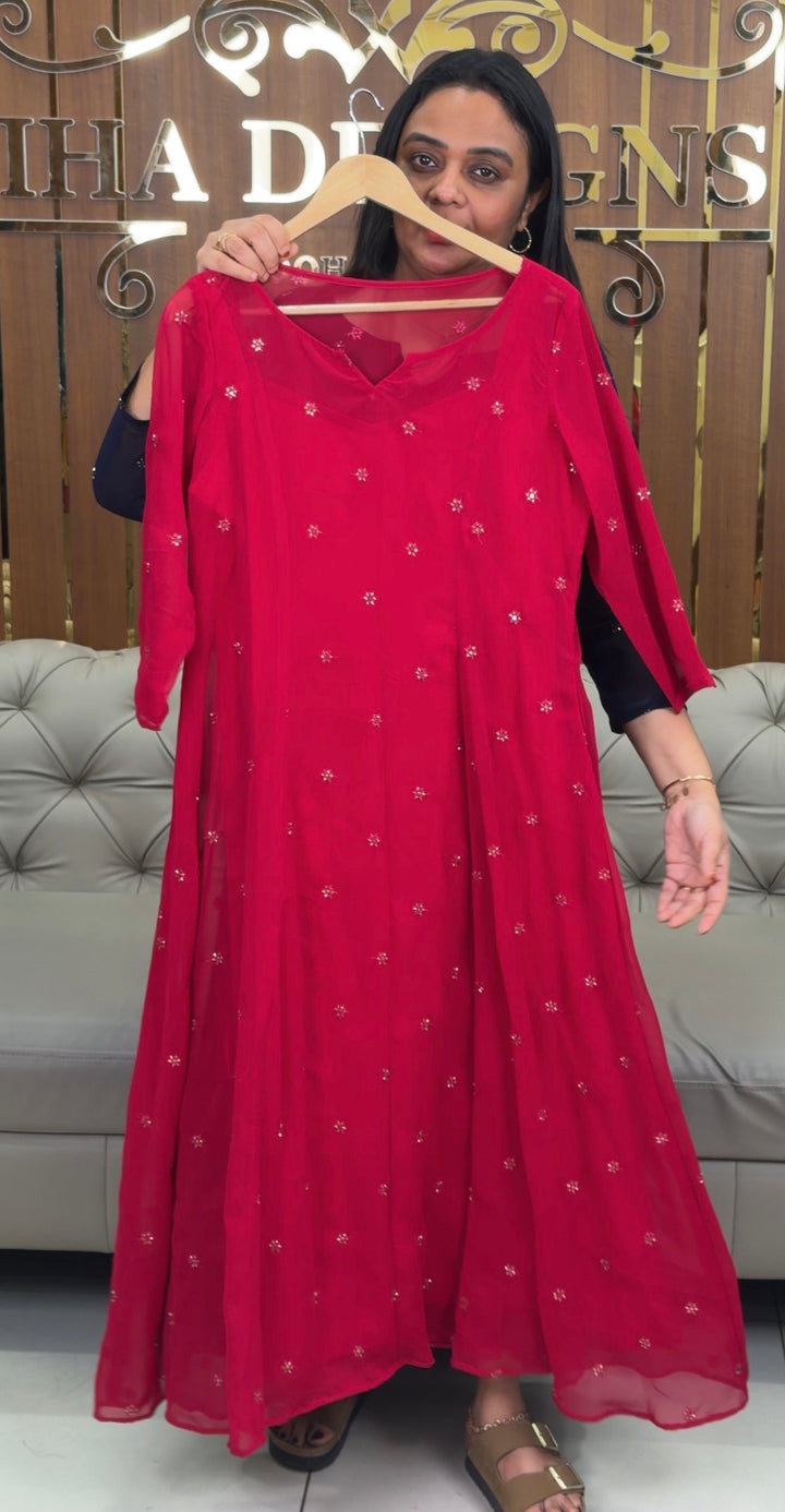 SEMI PARTY WEAR ALINE TOPS - NUWA-1957