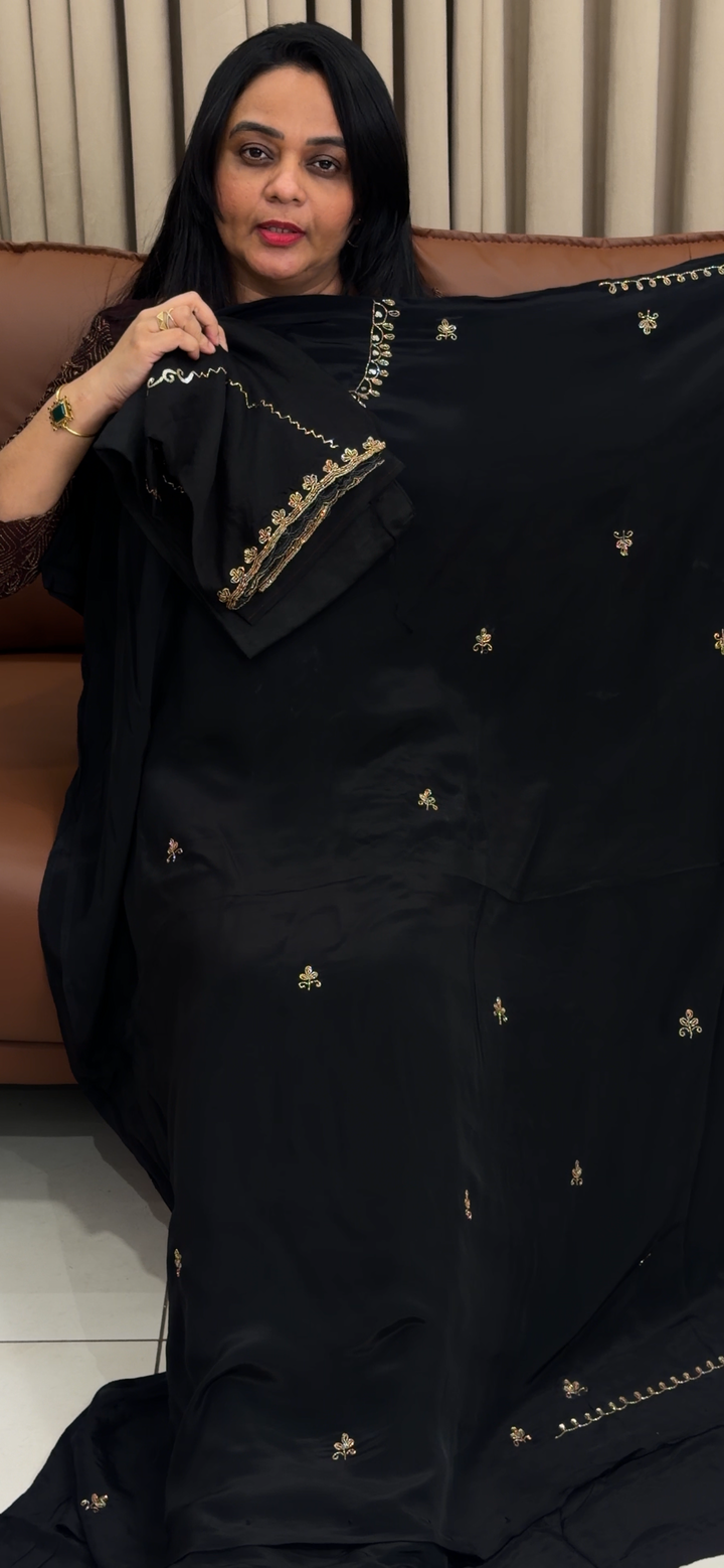 VISCOSE CRAPE UNSTITCHED SALWAR SUITS - NUWA - 1934