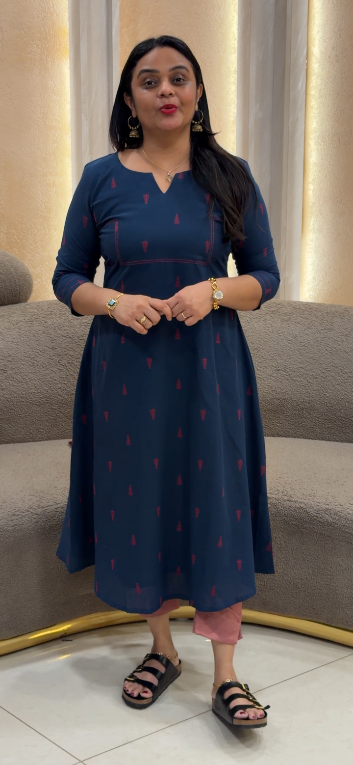 IN-HOUSE COTTON JAMDANI ALINE TOPS - NUWA - 1648