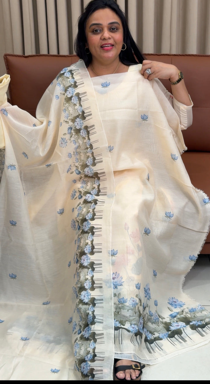 MALAI CHANDERI UNSTITCHED SALWAR SUITS - NUWA-2002