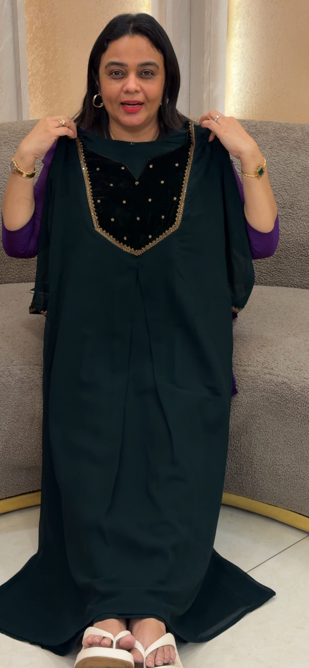 GEORGETTE LONG ALINE TOPS - NUWA - 1409