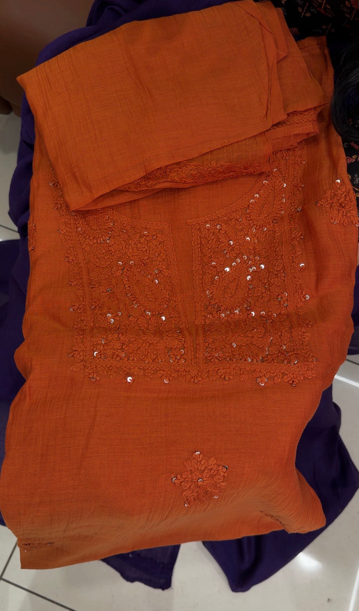 MALAI CHANDERI UNSTITCHED SALWAR SUITS - NUWA-1834