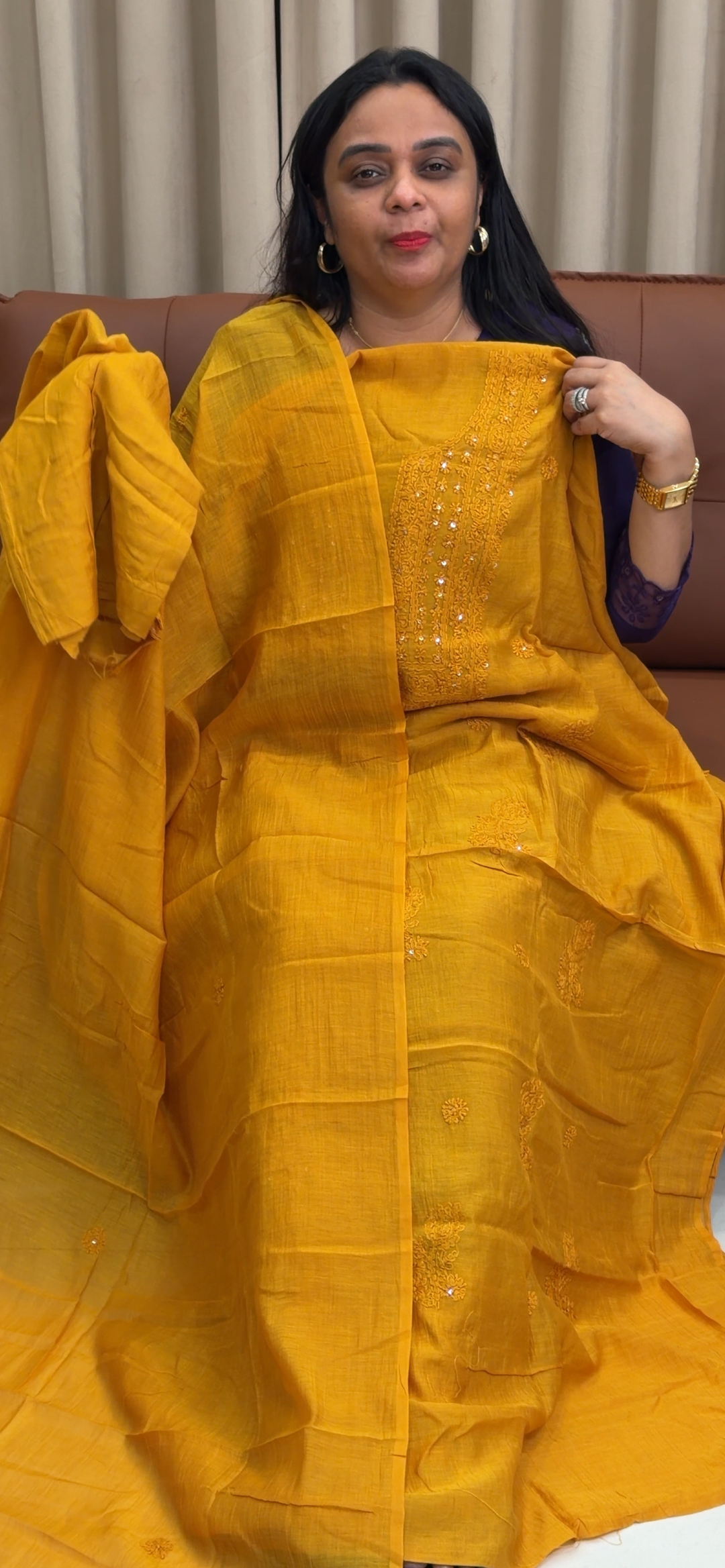 MUL CHANDERI UNSTITCHED SALWAR SUITS - NUWA - 2184