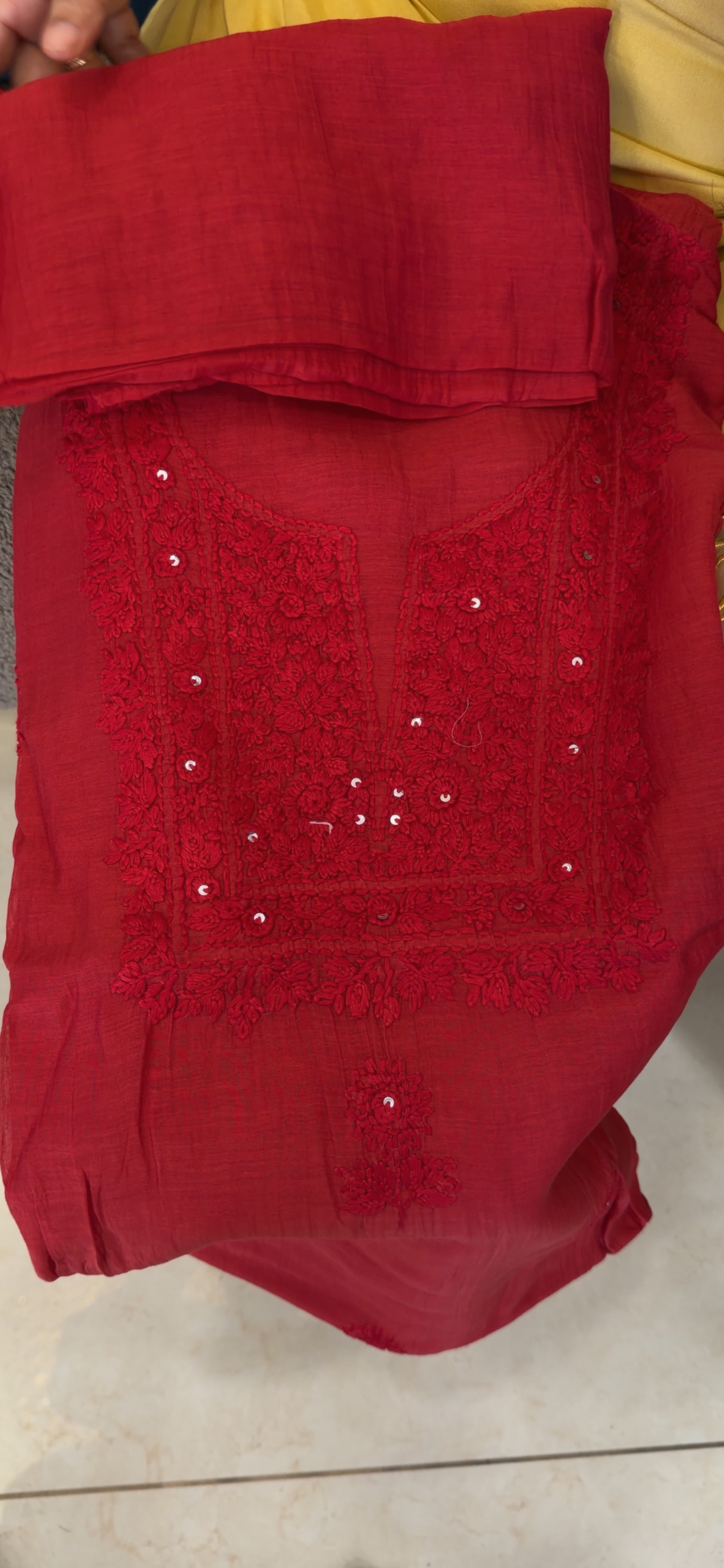 CHIKANKARI UNSTITCHED SALWAR SUITS - NUWA - 2338