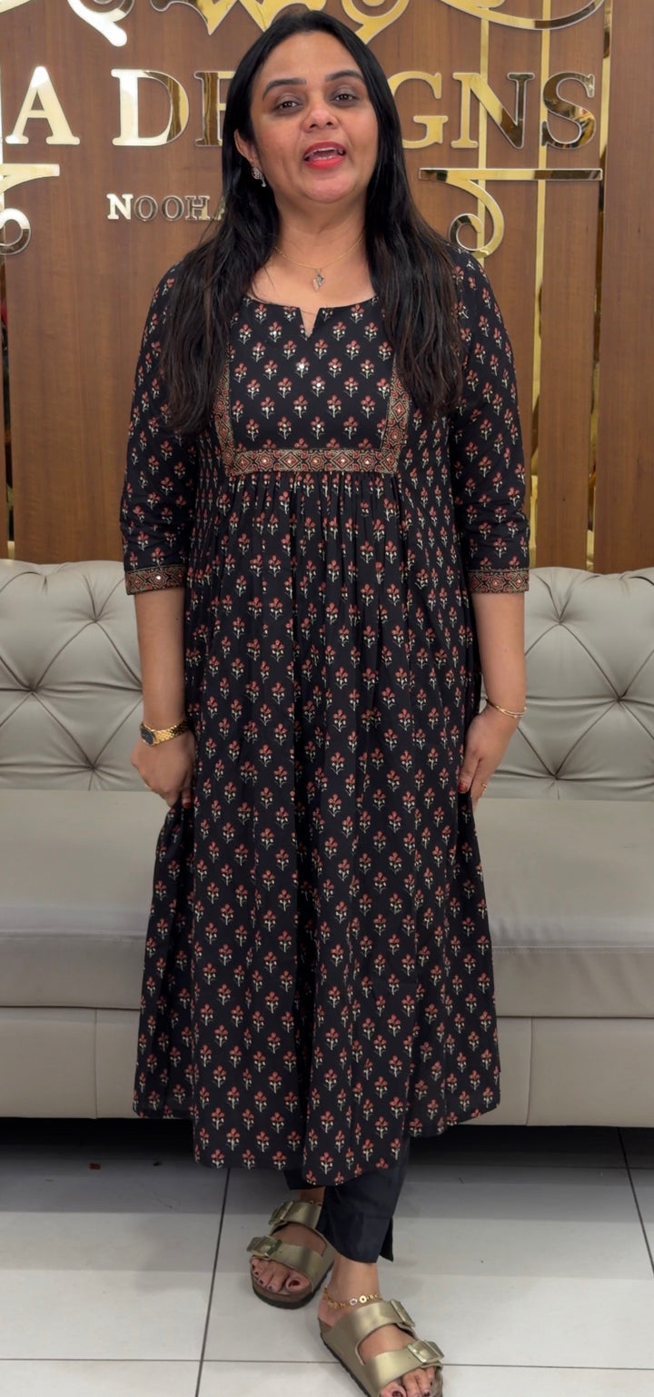 PRINTED COTTON ALINE TOPS - NUWA - 1292