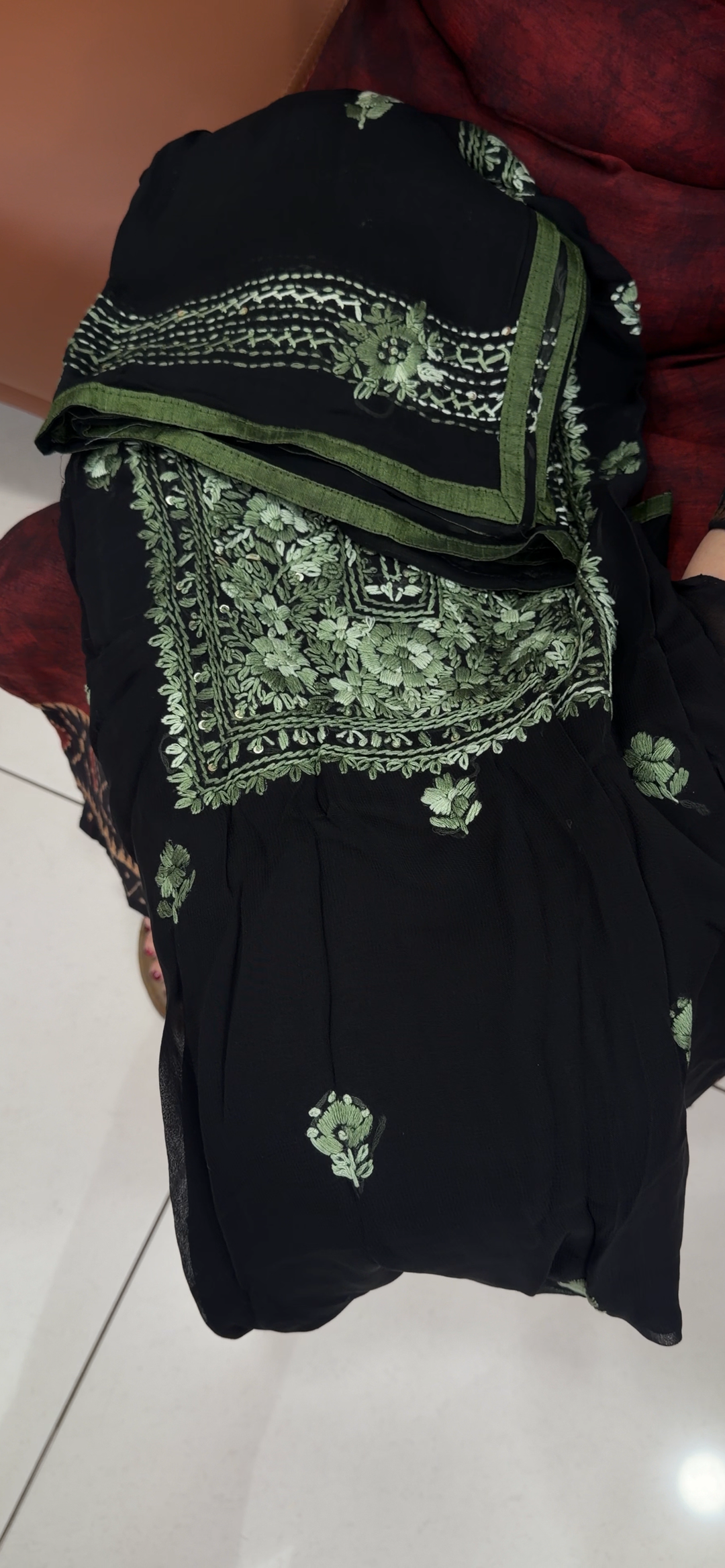 HAND WORKED UNSTITCHED SALWAR SUITS - NUWA - 1503