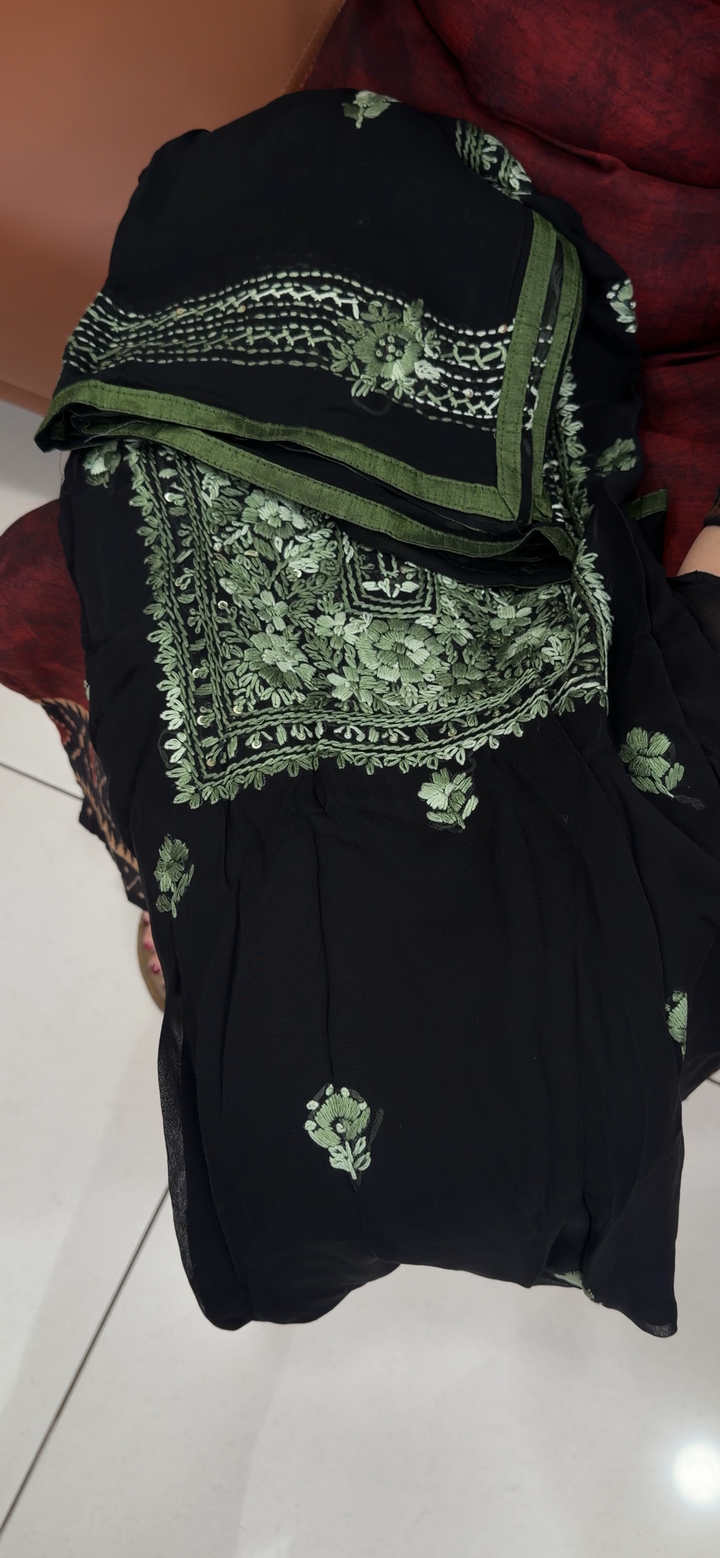 HAND WORKED UNSTITCHED SALWAR SUITS - NUWA - 1503