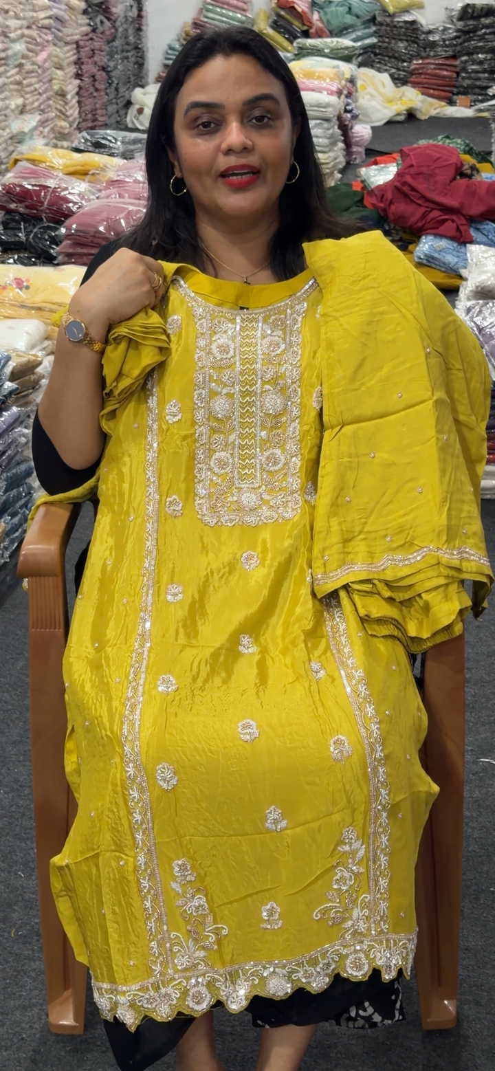 PARTY WEAR TOP, BOTTOM AND DUPATTA - NUWA - 1244