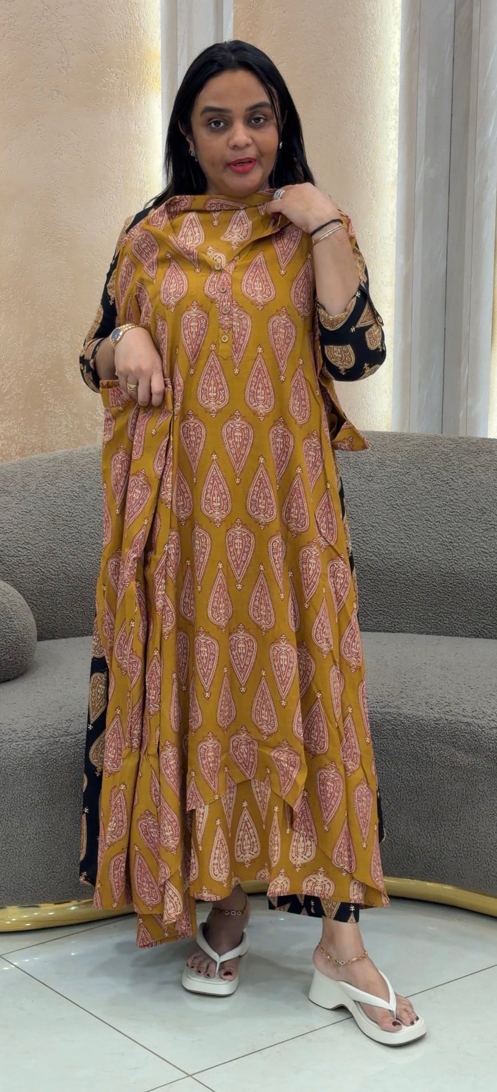 PRINTED RAYON TOP AND BOTTOM - NUWA-837