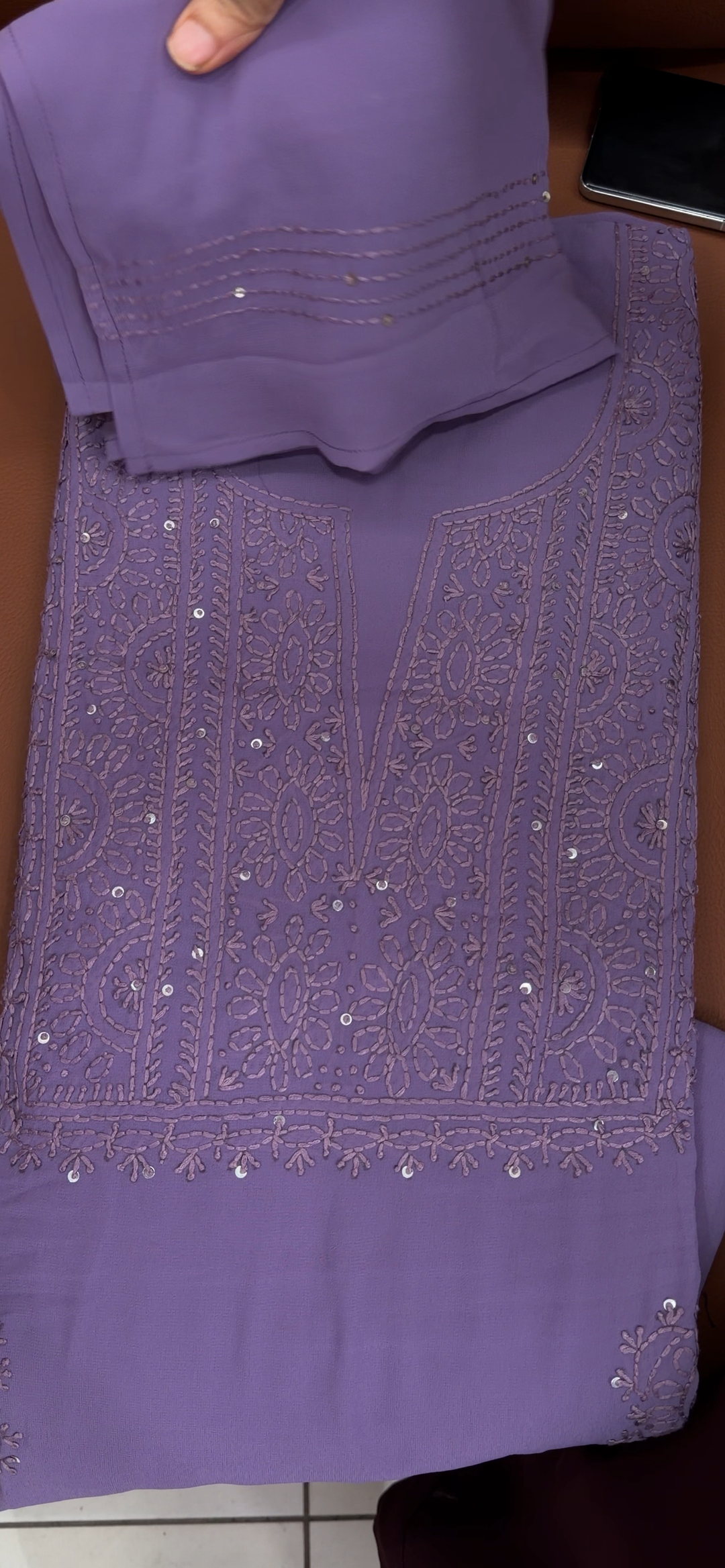 CHIKANKARI UNSTITCHED SALWAR SUITS - NUWA - 1958